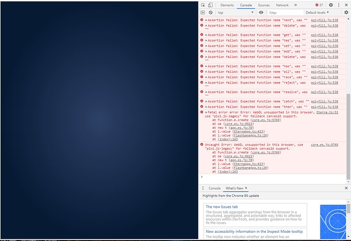 ConsoleShowing Errors